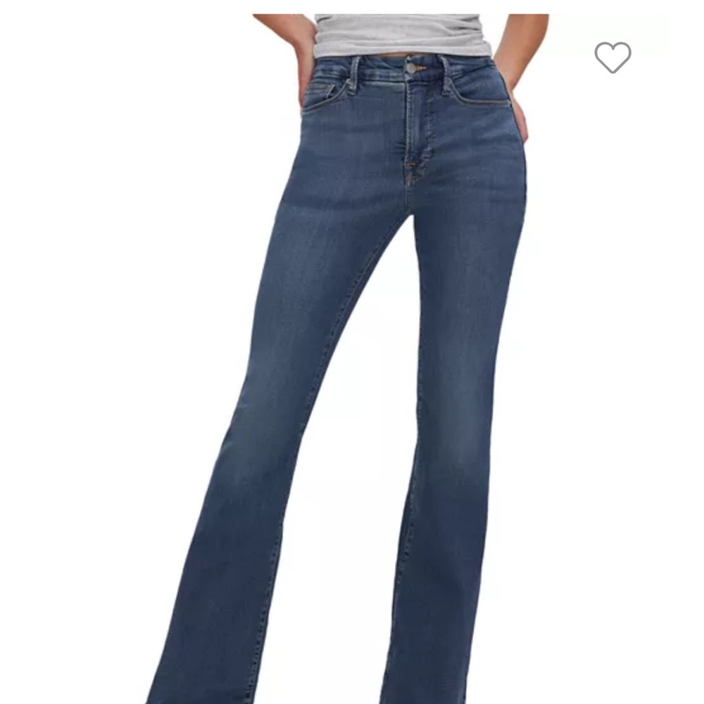 Good American Good Legs High Rise Flare Jeans in B004